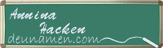 Annina Hacken Visitenkarte